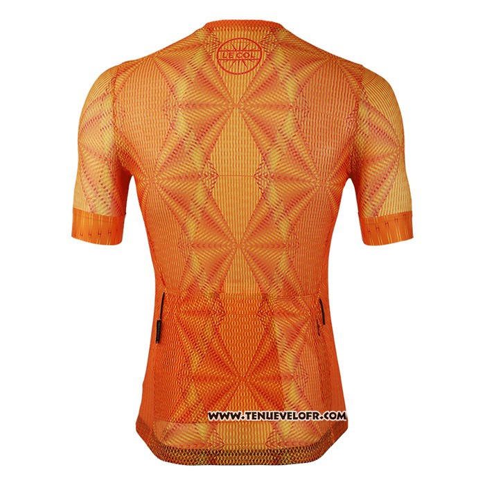 2020 Maillot Ciclismo Le Col Orange Manches Courtes et Cuissard